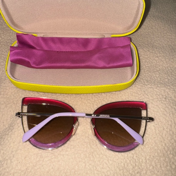 Emilio Pucci Pink and Yellow Sunglasses